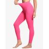 imageTHE GYM PEOPLE Tummy Control Workout Leggings with Pockets High Waist Athletic Yoga Pants for Women Running FitnessBright Pink