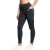 imageTHE GYM PEOPLE Tummy Control Workout Leggings with Pockets High Waist Athletic Yoga Pants for Women Running FitnessCharcoal Grey