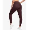 imageTHE GYM PEOPLE Tummy Control Workout Leggings with Pockets High Waist Athletic Yoga Pants for Women Running FitnessDark Red