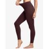 imageTHE GYM PEOPLE Tummy Control Workout Leggings with Pockets High Waist Athletic Yoga Pants for Women Running FitnessDark Red