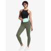 imageTHE GYM PEOPLE Tummy Control Workout Leggings with Pockets High Waist Athletic Yoga Pants for Women Running FitnessGrey Green