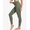 imageTHE GYM PEOPLE Tummy Control Workout Leggings with Pockets High Waist Athletic Yoga Pants for Women Running FitnessGrey Green