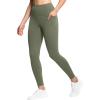 imageTHE GYM PEOPLE Tummy Control Workout Leggings with Pockets High Waist Athletic Yoga Pants for Women Running FitnessGrey Green