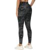 imageTHE GYM PEOPLE Tummy Control Workout Leggings with Pockets High Waist Athletic Yoga Pants for Women Running FitnessGrey Marble