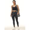 imageTHE GYM PEOPLE Tummy Control Workout Leggings with Pockets High Waist Athletic Yoga Pants for Women Running FitnessGrey Marble