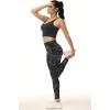 imageTHE GYM PEOPLE Tummy Control Workout Leggings with Pockets High Waist Athletic Yoga Pants for Women Running FitnessGrey Marble