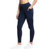 imageTHE GYM PEOPLE Tummy Control Workout Leggings with Pockets High Waist Athletic Yoga Pants for Women Running FitnessNavy Blue