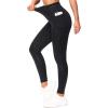 imageTHE GYM PEOPLE Tummy Control Workout Leggings with Pockets High Waist Athletic Yoga Pants for Women Running FitnessSilverBlack