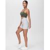 imageTHE GYM PEOPLE Womens Adjustable Longline Sports Bras Scoop Neck Padded Wireless Workout Yoga TopsBean Brown