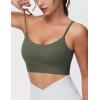 imageTHE GYM PEOPLE Womens Adjustable Longline Sports Bras Scoop Neck Padded Wireless Workout Yoga TopsBean Brown