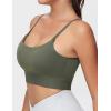 imageTHE GYM PEOPLE Womens Adjustable Longline Sports Bras Scoop Neck Padded Wireless Workout Yoga TopsBean Brown