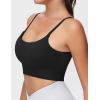 imageTHE GYM PEOPLE Womens Adjustable Longline Sports Bras Scoop Neck Padded Wireless Workout Yoga TopsBlack