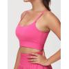 imageTHE GYM PEOPLE Womens Adjustable Longline Sports Bras Scoop Neck Padded Wireless Workout Yoga TopsBright Pink