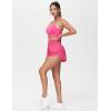 imageTHE GYM PEOPLE Womens Adjustable Longline Sports Bras Scoop Neck Padded Wireless Workout Yoga TopsBright Pink