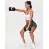 imageTHE GYM PEOPLE Womens Adjustable Longline Sports Bras Scoop Neck Padded Wireless Workout Yoga TopsWhite