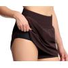 imageTHE GYM PEOPLE Womens Athletic Shorts Elastic Waisted Quick Dry Ruffle Tennis Workout Skorts with Mesh Liner Zip PocketsBrown