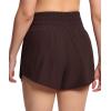 imageTHE GYM PEOPLE Womens Athletic Shorts Elastic Waisted Quick Dry Ruffle Tennis Workout Skorts with Mesh Liner Zip PocketsBrown
