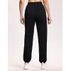 imageTHE GYM PEOPLE Womens Baggy Cinch Bottom Sweatpants Lightweight Workout Joggers Pants with PocketsBlack