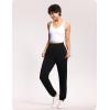 imageTHE GYM PEOPLE Womens Baggy Cinch Bottom Sweatpants Lightweight Workout Joggers Pants with PocketsBlack