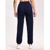 imageTHE GYM PEOPLE Womens Baggy Cinch Bottom Sweatpants Lightweight Workout Joggers Pants with PocketsDark Blue