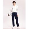 imageTHE GYM PEOPLE Womens Baggy Cinch Bottom Sweatpants Lightweight Workout Joggers Pants with PocketsDark Blue