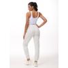 imageTHE GYM PEOPLE Womens Baggy Cinch Bottom Sweatpants Lightweight Workout Joggers Pants with PocketsHeather White