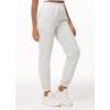 imageTHE GYM PEOPLE Womens Baggy Cinch Bottom Sweatpants Lightweight Workout Joggers Pants with PocketsHeather White