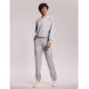 imageTHE GYM PEOPLE Womens Baggy Cinch Bottom Sweatpants Lightweight Workout Joggers Pants with PocketsLight Heather Grey