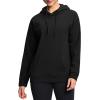 imageTHE GYM PEOPLE Womens Basic Pullover Hoodie Loose fit Ultra Soft Fleece hooded Sweatshirt With PocketsBlack