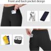 imageTHE GYM PEOPLE Womens Casual Yoga Leggings High Waisted Tummy Control Workout Pants with 4 PocketsBlack