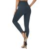 imageTHE GYM PEOPLE Womens Casual Yoga Leggings High Waisted Tummy Control Workout Pants with 4 PocketsCharcoal Grey