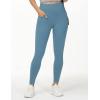 imageTHE GYM PEOPLE Womens Casual Yoga Leggings High Waisted Tummy Control Workout Pants with 4 PocketsGrey Blue
