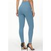 imageTHE GYM PEOPLE Womens Casual Yoga Leggings High Waisted Tummy Control Workout Pants with 4 PocketsGrey Blue