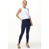 imageTHE GYM PEOPLE Womens Casual Yoga Leggings High Waisted Tummy Control Workout Pants with 4 PocketsNavy Blue