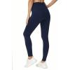 imageTHE GYM PEOPLE Womens Casual Yoga Leggings High Waisted Tummy Control Workout Pants with 4 PocketsNavy Blue