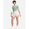 imageTHE GYM PEOPLE Womens Cute Crop TShirts Short Sleeve Ribbed Ice Silk Slim Fit Casual Tee Tops