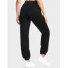 imageTHE GYM PEOPLE Womens Fleece Sweatpants Warm Workout Joggers Pants with PocketsBlack