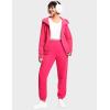 imageTHE GYM PEOPLE Womens Fleece Sweatpants Warm Workout Joggers Pants with PocketsBright Pink