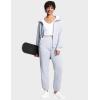 imageTHE GYM PEOPLE Womens Fleece Sweatpants Warm Workout Joggers Pants with PocketsGrey