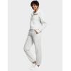 imageTHE GYM PEOPLE Womens Fleece Sweatpants Warm Workout Joggers Pants with PocketsHeather White