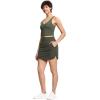 imageTHE GYM PEOPLE Womens Golf Skort Tennis High Waist Lightweight Athletic Casual Skirts Builtin Shorts with 4 PocketsBean Brown