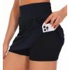 imageTHE GYM PEOPLE Womens Golf Skort Tennis High Waist Lightweight Athletic Casual Skirts Builtin Shorts with 4 PocketsBlue Black