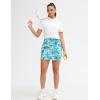 imageTHE GYM PEOPLE Womens Golf Skort Tennis High Waist Lightweight Athletic Casual Skirts Builtin Shorts with 4 PocketsBlue Leaf