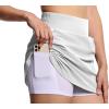 imageTHE GYM PEOPLE Womens Golf Skort Tennis High Waist Lightweight Athletic Casual Skirts Builtin Shorts with 4 PocketsBright Grey