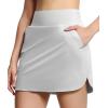 imageTHE GYM PEOPLE Womens Golf Skort Tennis High Waist Lightweight Athletic Casual Skirts Builtin Shorts with 4 PocketsBright Grey