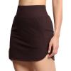 imageTHE GYM PEOPLE Womens Golf Skort Tennis High Waist Lightweight Athletic Casual Skirts Builtin Shorts with 4 PocketsBrown