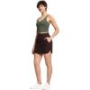 imageTHE GYM PEOPLE Womens Golf Skort Tennis High Waist Lightweight Athletic Casual Skirts Builtin Shorts with 4 PocketsBrown