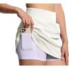 imageTHE GYM PEOPLE Womens Golf Skort Tennis High Waist Lightweight Athletic Casual Skirts Builtin Shorts with 4 PocketsCream Apricot