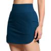imageTHE GYM PEOPLE Womens Golf Skort Tennis High Waist Lightweight Athletic Casual Skirts Builtin Shorts with 4 PocketsDark Blue Green