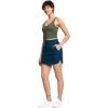 imageTHE GYM PEOPLE Womens Golf Skort Tennis High Waist Lightweight Athletic Casual Skirts Builtin Shorts with 4 PocketsDark Blue Green